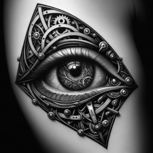 Eye In A Biomechanical Style With Mechanical Parts