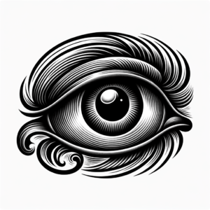 Eye In A Classic Americana Style With Traditional Elements
