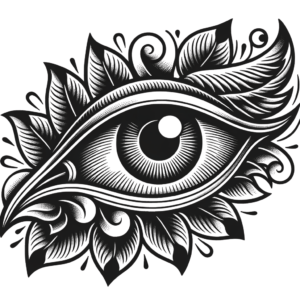 Eye In A Classic Americana Style With Traditional Elements