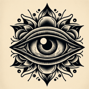 Eye In A Classic Americana Style With Traditional Elements