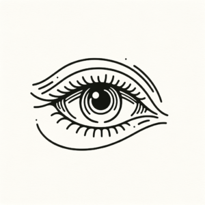 Eye In A Minimalist Style With A Simple, Clean Look