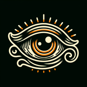 Eye In A New School Style With Bright And Exaggerated Features
