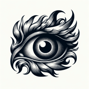 Eye In A New School Style With Bright And Exaggerated Features
