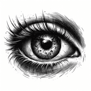 Eye In A Sketchy Style With A Rough And Artistic Look