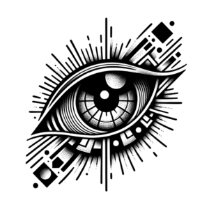 Eye In An Abstract Style With Unconventional Shapes