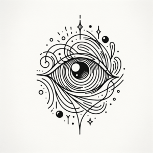 Eye In An Abstract Style With Unconventional Shapes