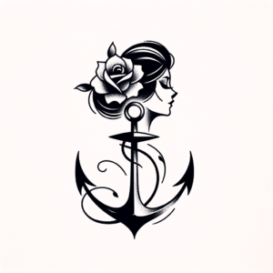 Feminine Anchor With Soft, Curved Lines