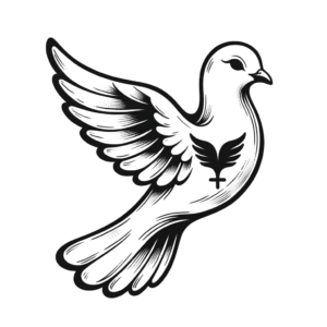 Feminine Dove With Soft Feathers