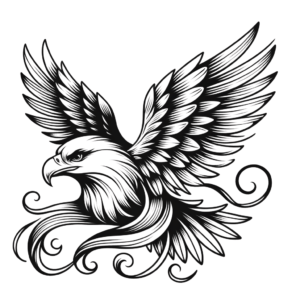 Feminine Eagle With Delicate Feathers