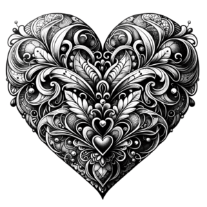 Feminine Heart With Lace Details
