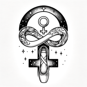 Feminine Infinity With Ballet Shoes