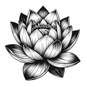 Feminine Lotus Flower With Delicate Petals