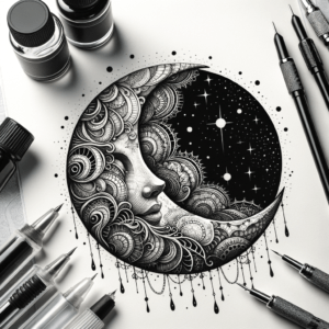 Feminine Moon With Delicate Lace Details
