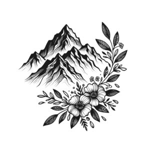 Feminine Mountain With Floral Accents