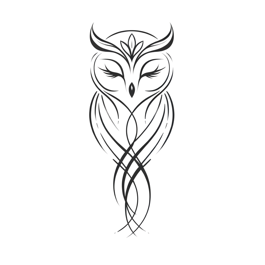 Feminine Owl With Soft, Elegant Lines