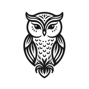 Feminine Owl With Soft, Flowing Lines