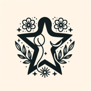 Feminine Star With Soft Curves And Floral Accents
