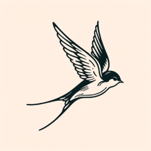 Feminine Swallow With Soft Lines