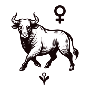 Feminine Taurus Bull With Soft, Graceful Features