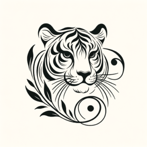 Feminine Tiger With Delicate Accents