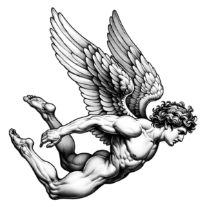 Fine Details In A Linework Icarus