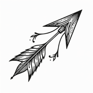 Fine Line Arrow With Delicate, Precise Details And A Sleek Design