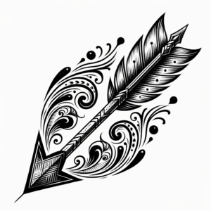 Fine Line Arrow With Elegant Detailing
