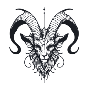 Fine Line Baphomet With Delicate Details