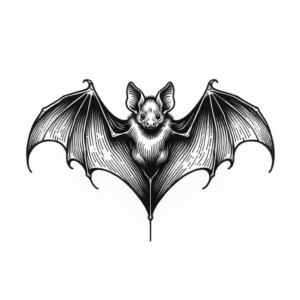 Fine-Line Bat In Detailed Design