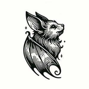 Fine-Line Bat In Profile
