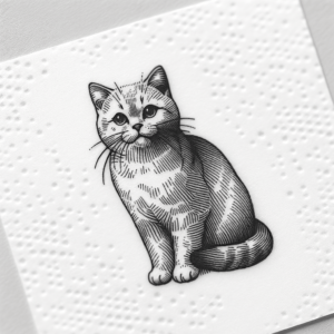 Fine Line Cat With Delicate Features