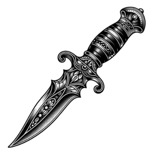 Fine-Line Dagger With Precise Details