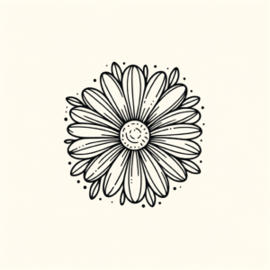 Fine Line Daisy With Intricate Details