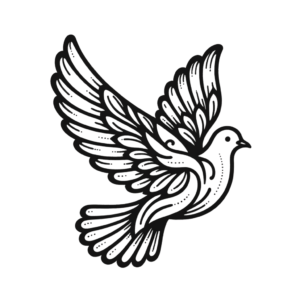 Fine-Line Dove With Detail