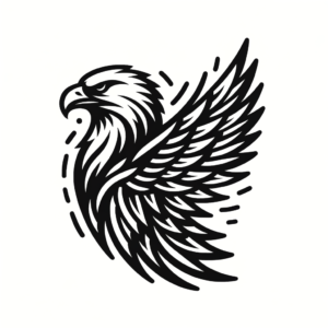 Fine-Line Eagle With Sharp Lines