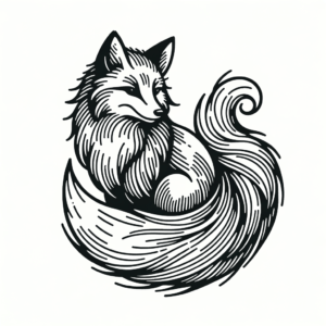 Fine-Line Fox With A Flowing, Bushy Tail