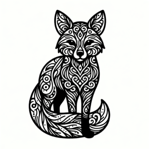 Fine Line Fox With Delicate, Intricate Detailing