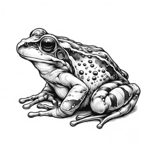 Fine-Line Frog With Delicate Artwork