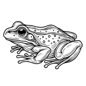 Fine-Line Frog With Delicate Details