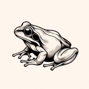 Fine-Line Frog With Elegant Curves