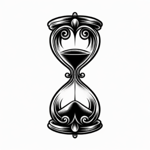 Fine-Line Hourglass With Delicate, Elegant Curves