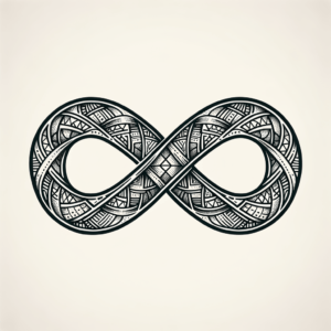 Fine-Line Infinity With Geometric Shapes