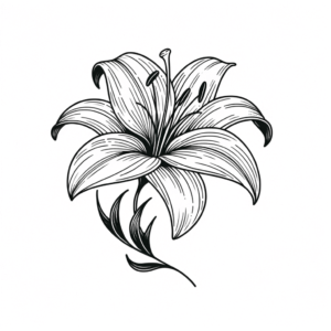 Fine Line Lily With Delicate, Precise Lines