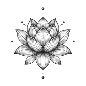 Fine-Line Lotus With Detailed Petals