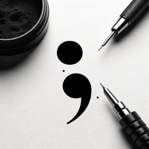 Fine Line Minimalist Semicolon