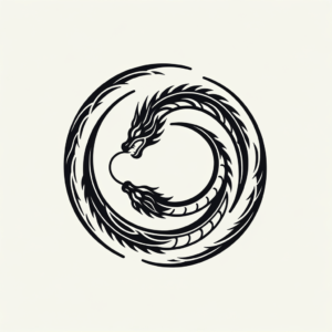 Fine-Line Ouroboros With Thin Lines