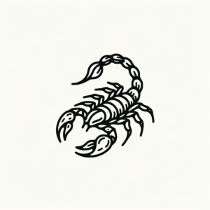 Fine Line Scorpio With Thin Strokes