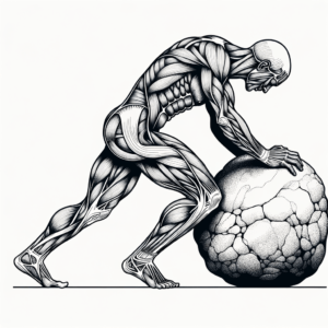 Fine-Line Sisyphus With Muscle Details