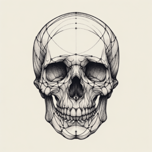 Fine Line Skull With Delicate Details