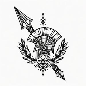 Fine-Line Spartan Spear With Greek Motifs